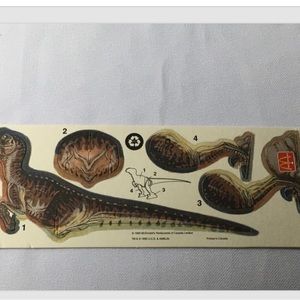McDonald Jurassic Park Velociraptor Punch Out Cut-Out Standee 1993